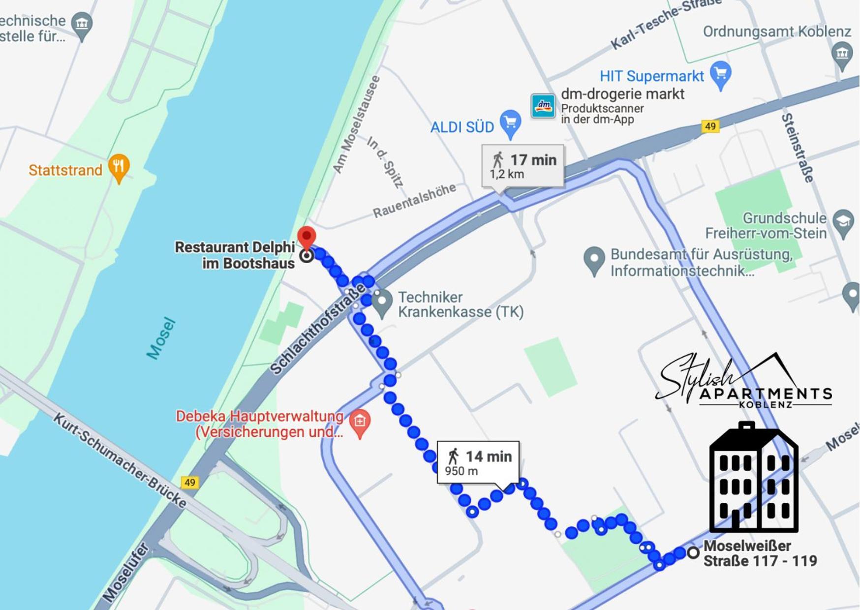Special Apartment - Stadtnah, Balkon, Parkplatz, E-Ladestation, Gitterbox Fuer Fahrraeder, Fitnessstudio Koblenz  Eksteriør billede